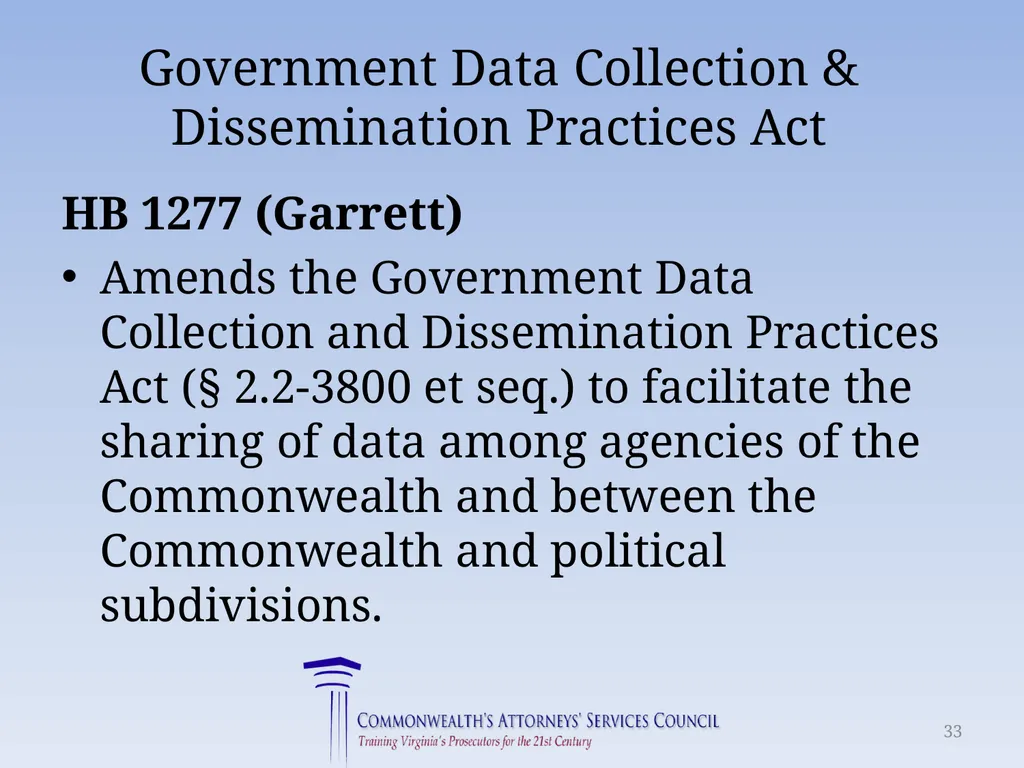 Virginia Legislative Update 2018 for Law - slide 33 of 152