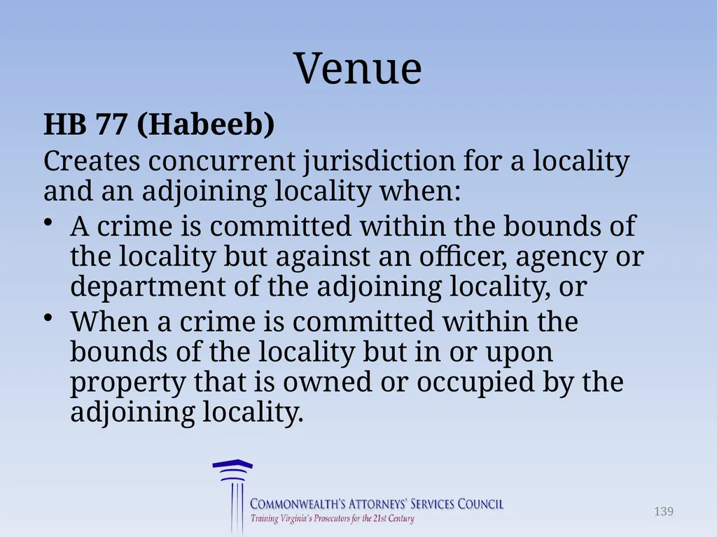 Virginia Legislative Update 2018 for Law - slide 139 of 152