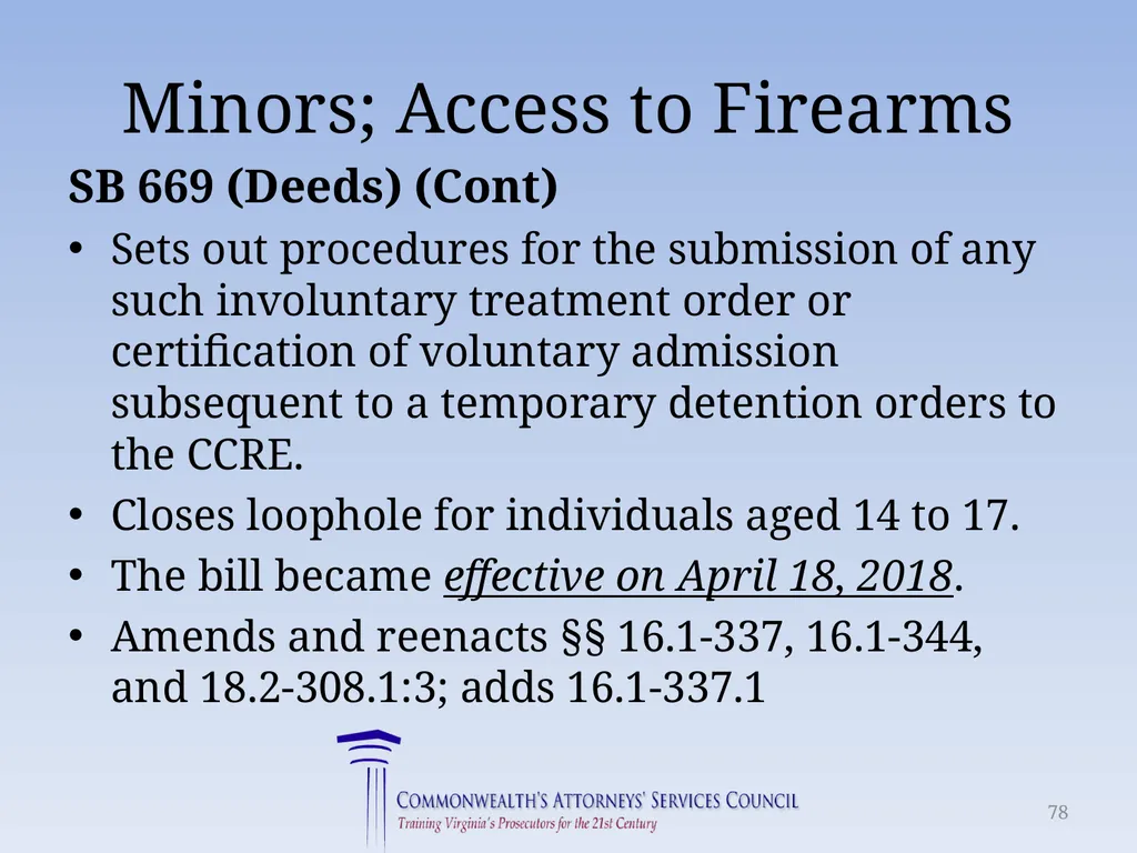 Virginia Legislative Update 2018 for Law - slide 78 of 152