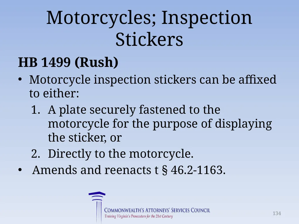 Virginia Legislative Update 2018 for Law - slide 134 of 152