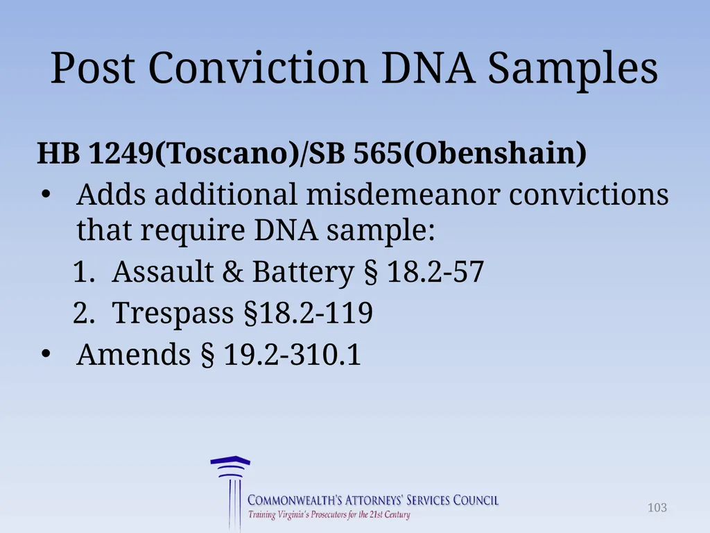 Virginia Legislative Update 2018 for Law - slide 103 of 152