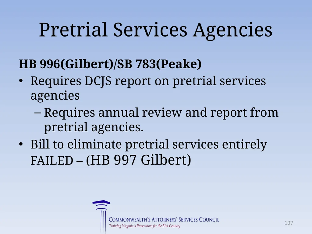 Virginia Legislative Update 2018 for Law - slide 107 of 152