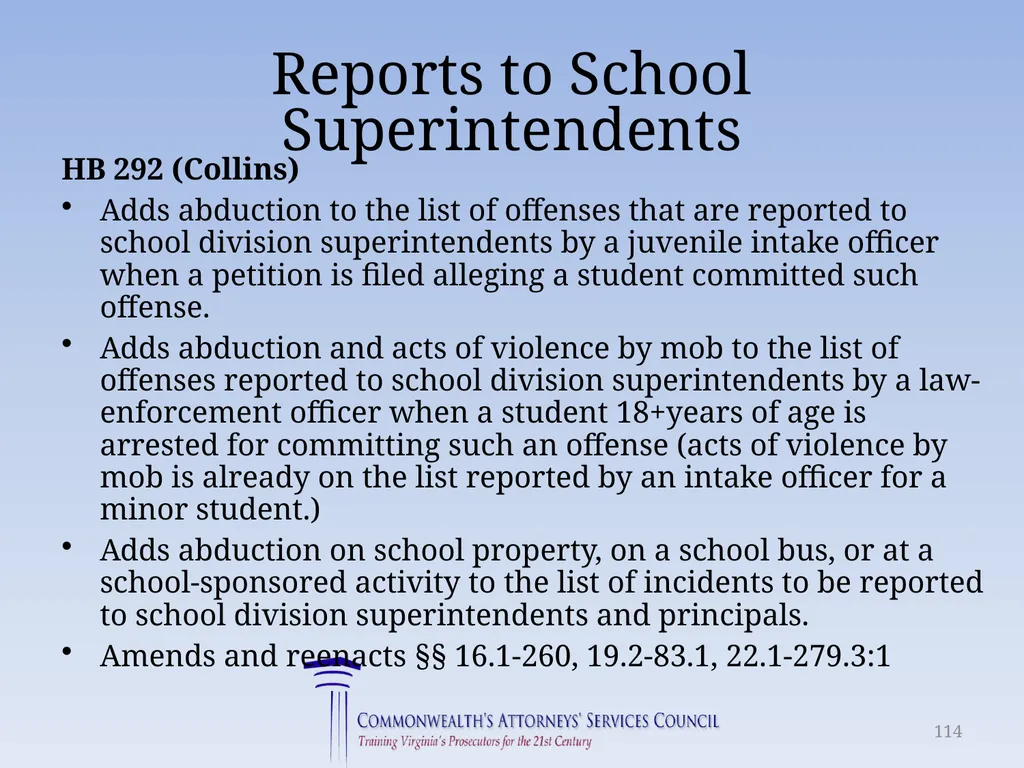 Virginia Legislative Update 2018 for Law - slide 114 of 152