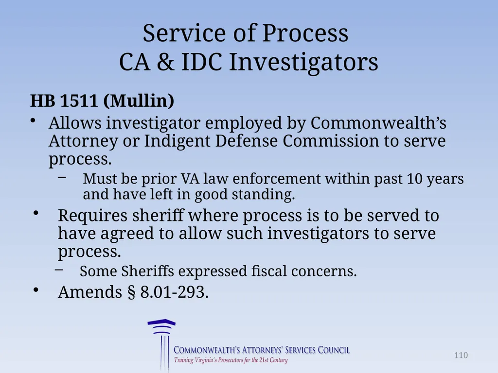 Virginia Legislative Update 2018 for Law - slide 110 of 152
