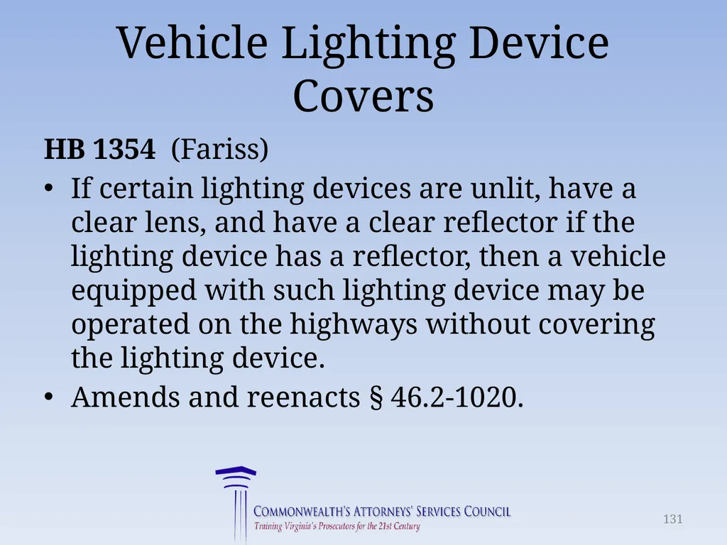 Virginia Legislative Update 2018 for Law - slide 131 of 152