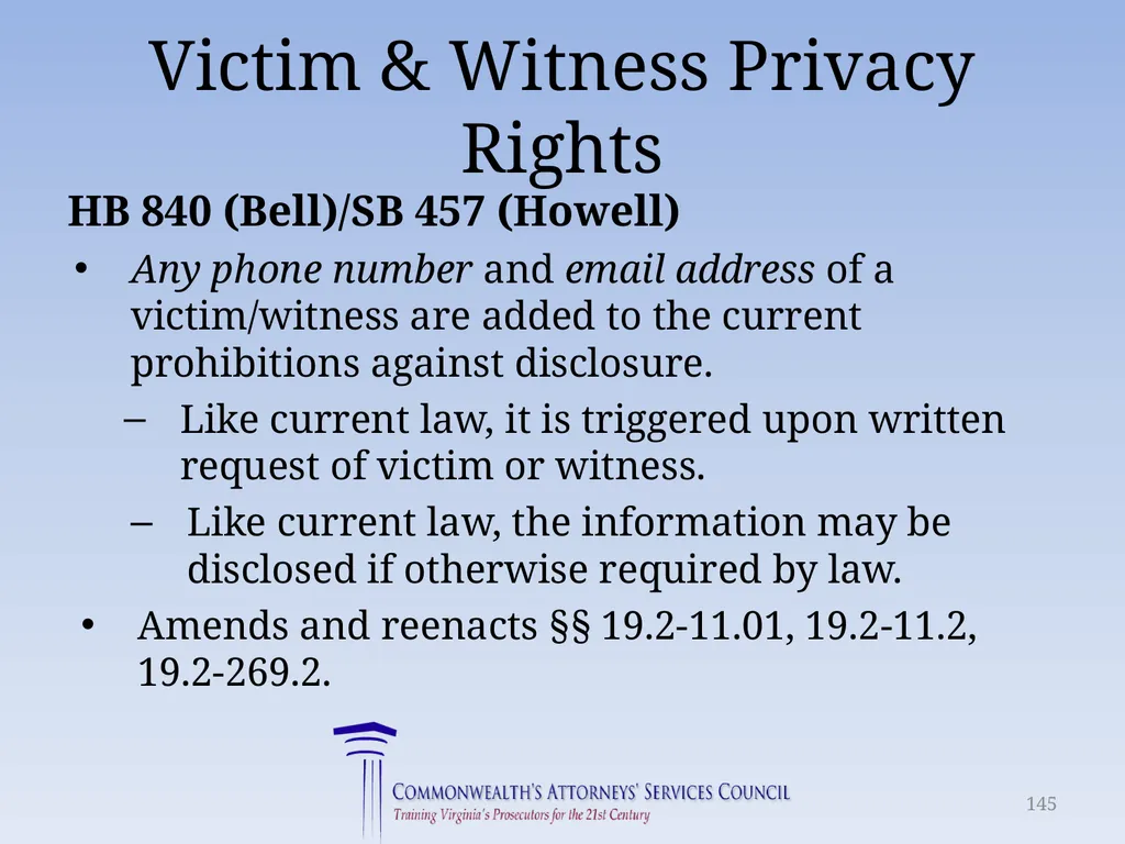 Virginia Legislative Update 2018 for Law - slide 145 of 152