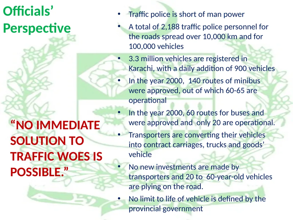 Karachi’s Transport Issues More Questions Than - slide 16 of 24