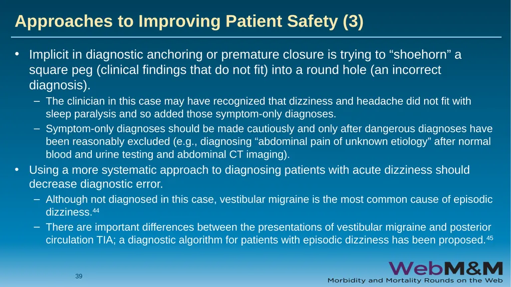 Spotlight Neurological Red Flags: A Missed Stroke - slide 39 of 56