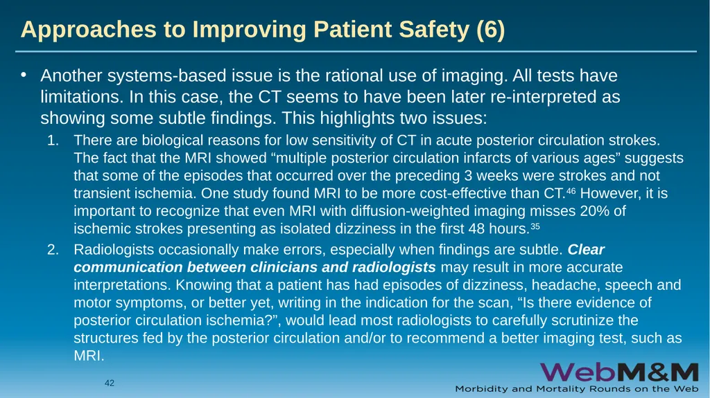Spotlight Neurological Red Flags: A Missed Stroke - slide 42 of 56