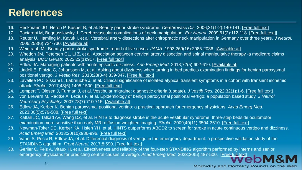 Spotlight Neurological Red Flags: A Missed Stroke - slide 54 of 56