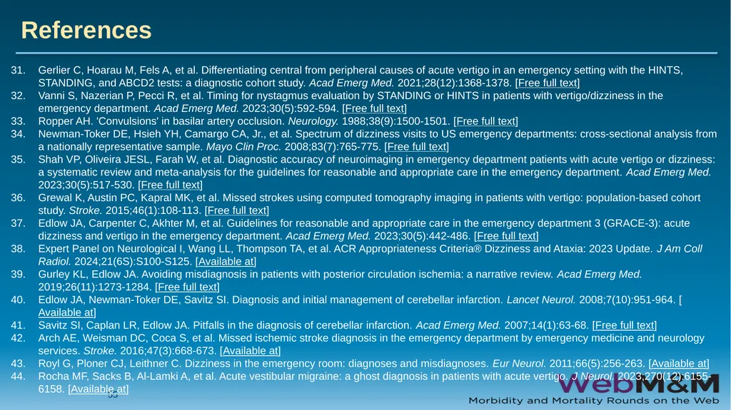 Spotlight Neurological Red Flags: A Missed Stroke - slide 55 of 56