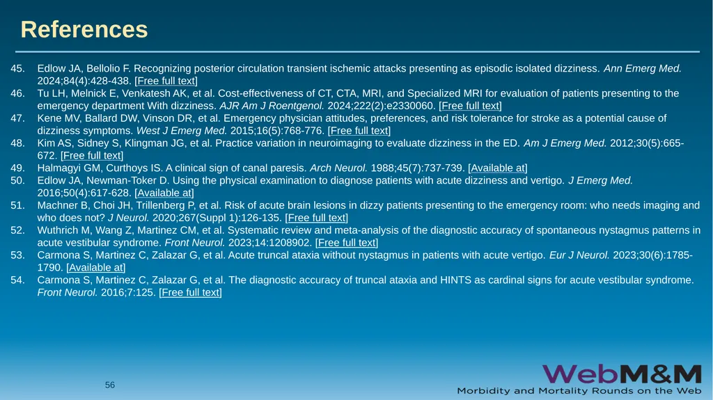 Spotlight Neurological Red Flags: A Missed Stroke - slide 56 of 56