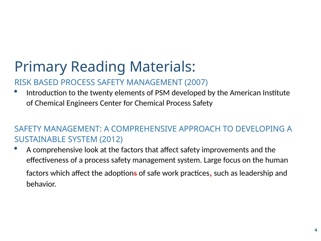 Process Safety Management Valerie Orr Shazad - slide 4 of 34
