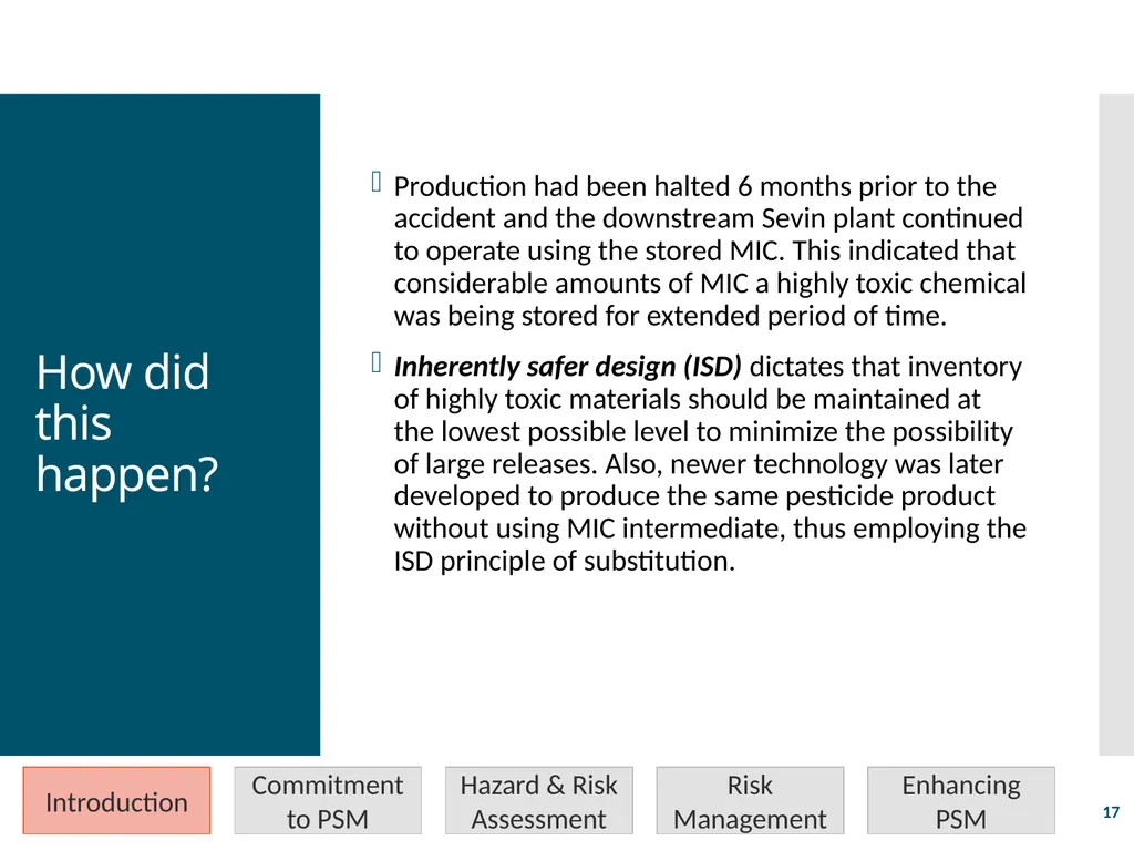 Process Safety Management Valerie Orr Shazad - slide 17 of 34