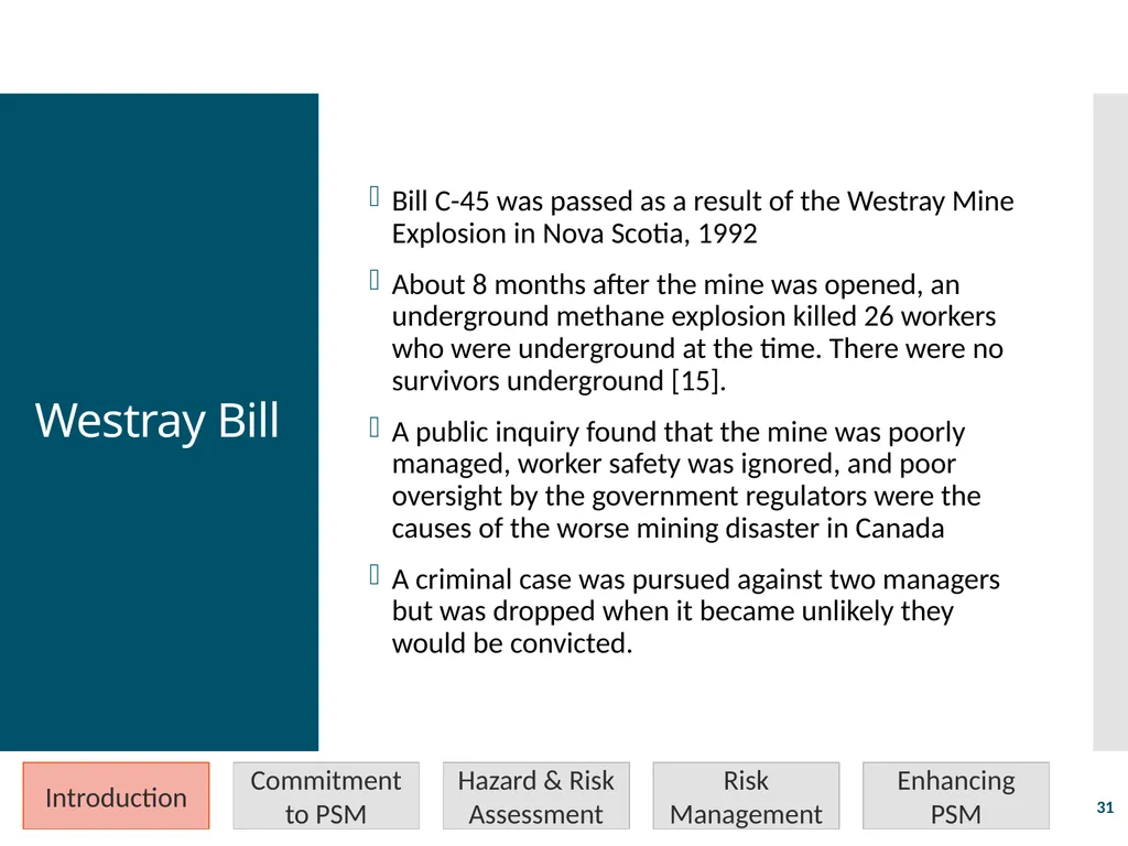 Process Safety Management Valerie Orr Shazad - slide 31 of 34