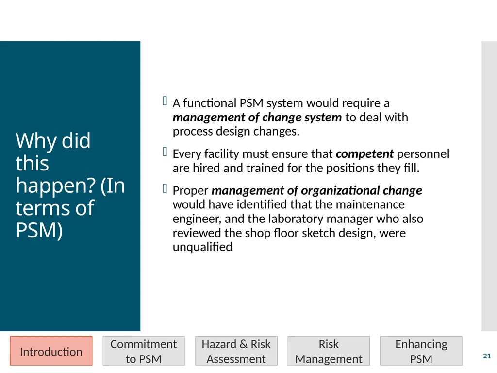 Process Safety Management Valerie Orr Shazad - slide 21 of 34