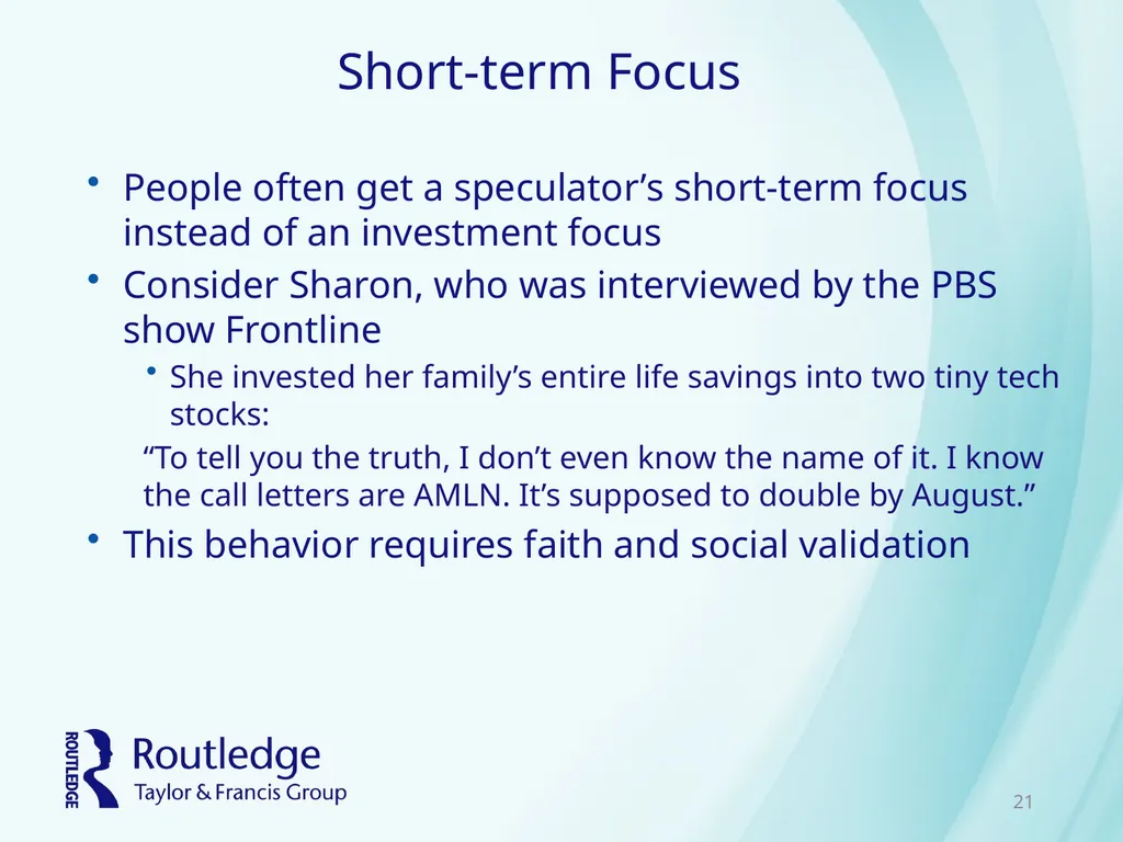 Chapter 9 Social Interaction and Investing - slide 21 of 23