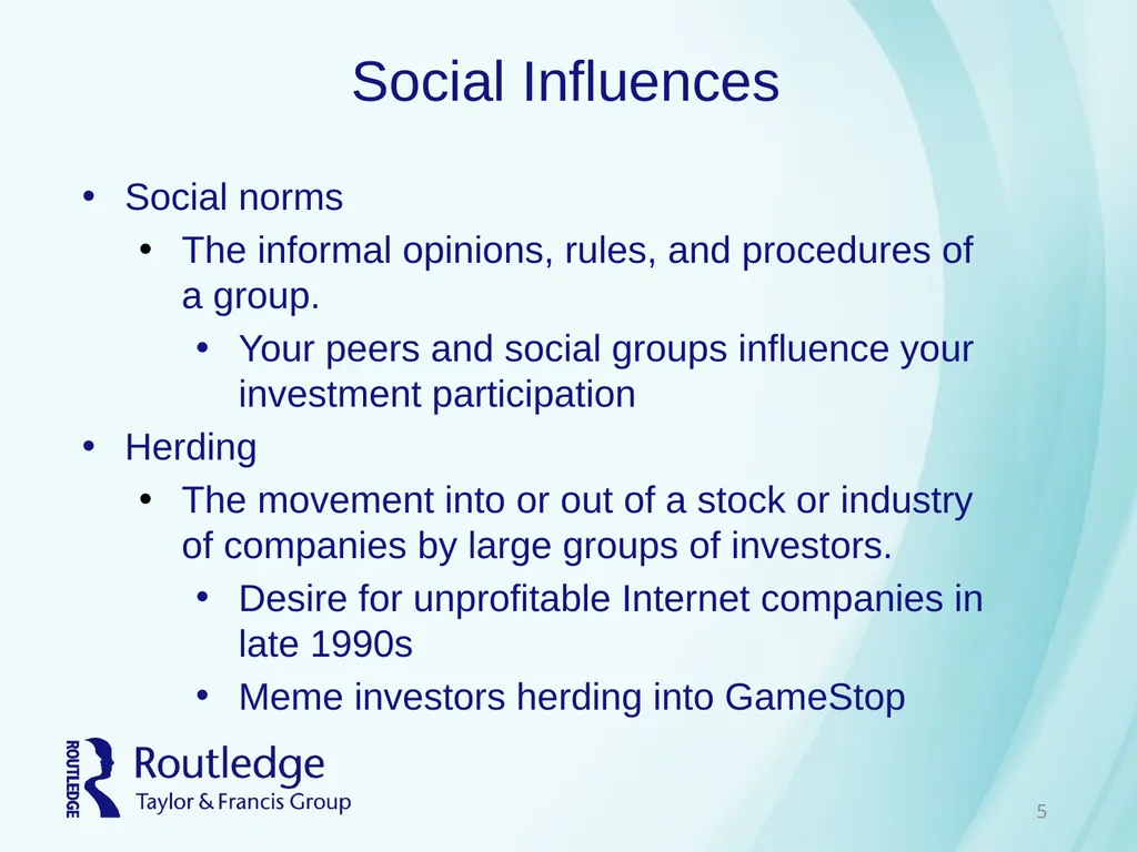 Chapter 9 Social Interaction and Investing - slide 5 of 23