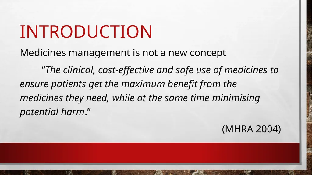 Medicines Management & The Nursing Associate Dr - slide 4 of 17