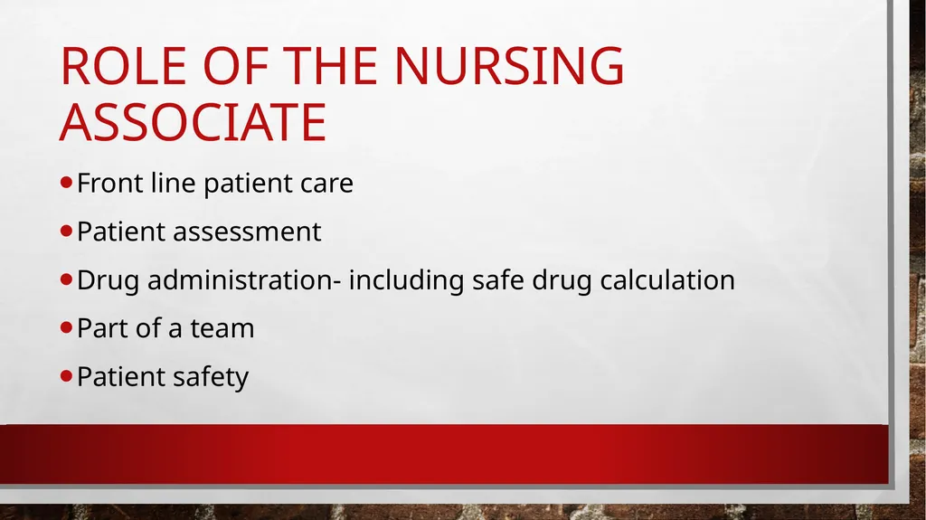Medicines Management & The Nursing Associate Dr - slide 6 of 17