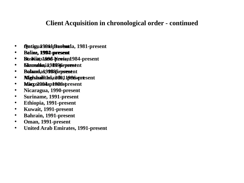An Empire of Client States Clients, Organizational - slide 19 of 19