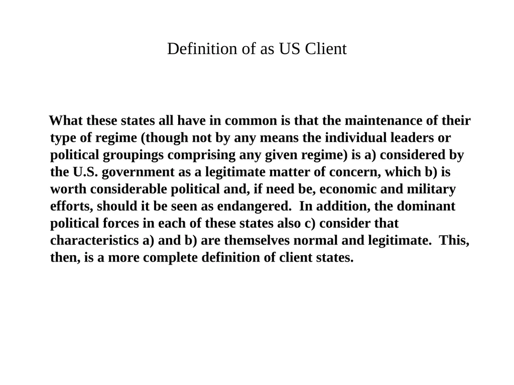 An Empire of Client States Clients, Organizational - slide 6 of 19