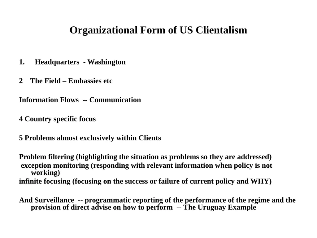 An Empire of Client States Clients, Organizational - slide 4 of 19