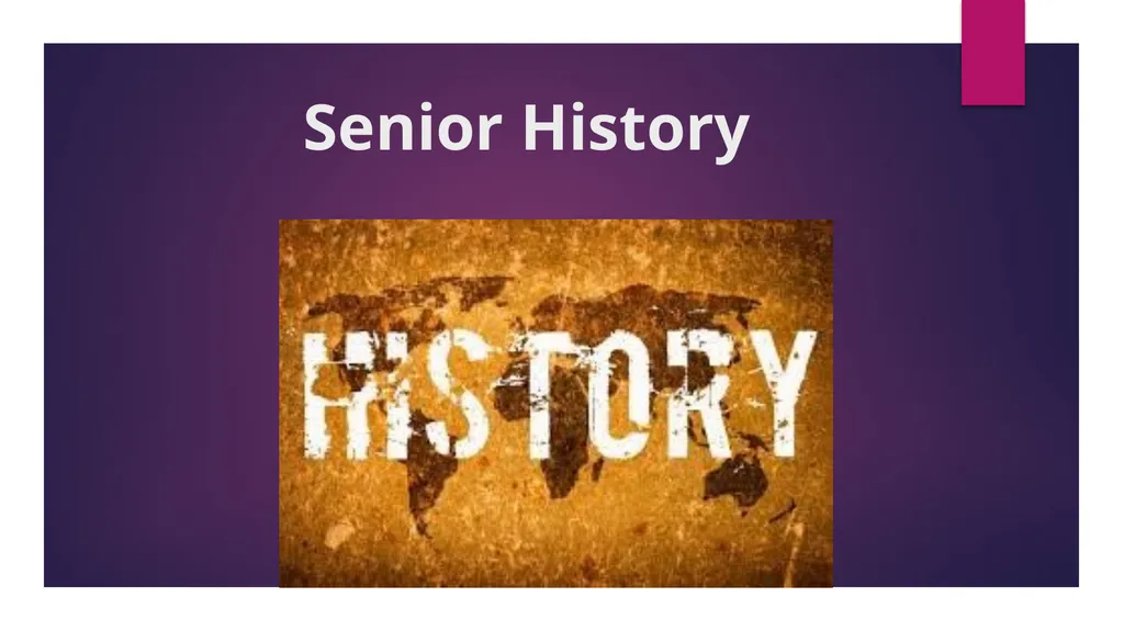 Senior History Course Structure Unit overview Each - slide 1 of 11