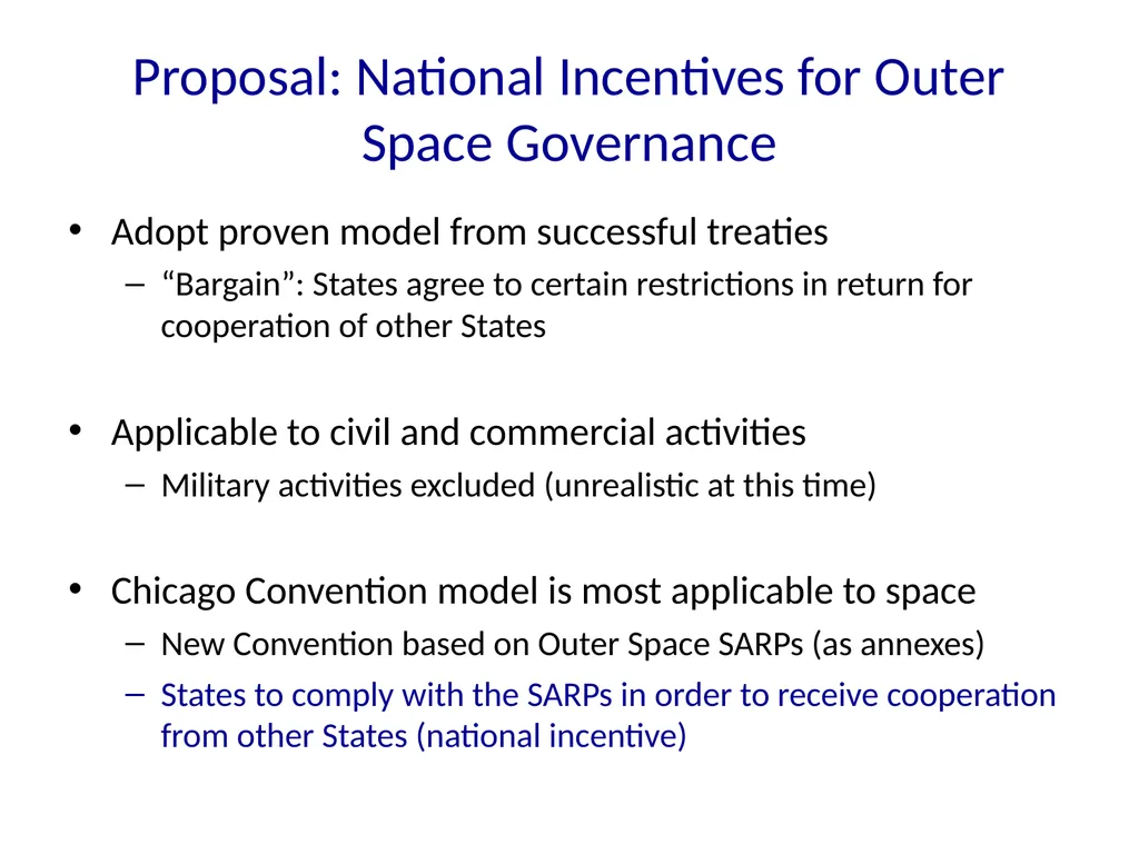 National Incentives for International Governance - slide 7 of 11
