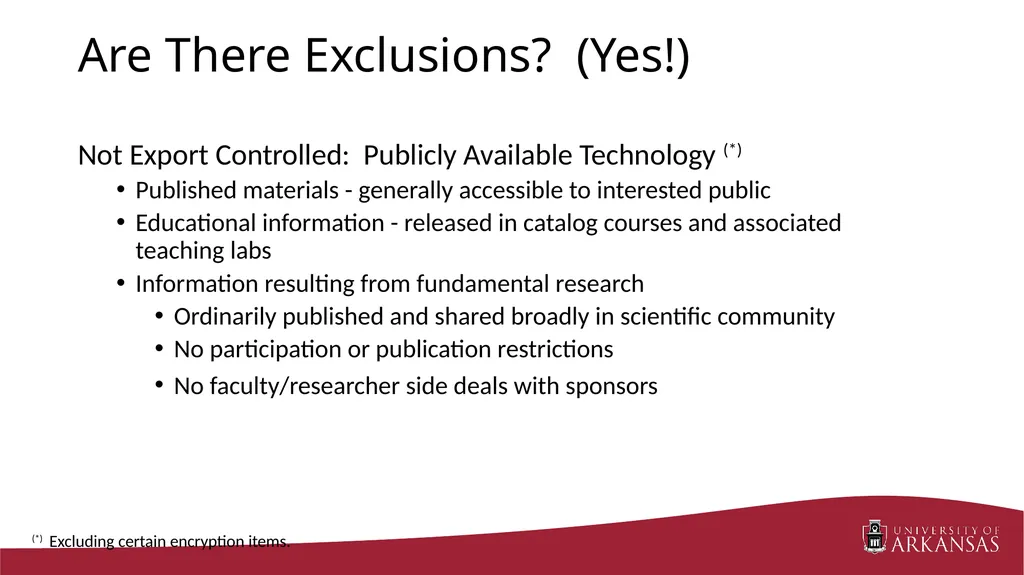 Export Control Considerations March 9, 2016 RAP - slide 14 of 28