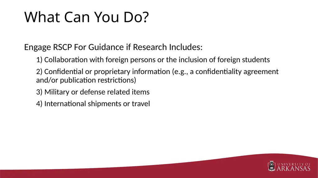 Export Control Considerations March 9, 2016 RAP - slide 17 of 28