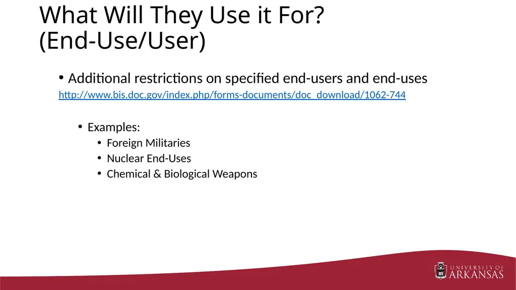 Export Control Considerations March 9, 2016 RAP - slide 13 of 28