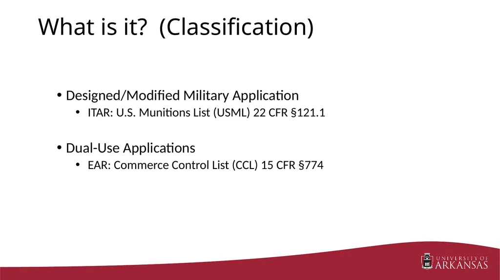 Export Control Considerations March 9, 2016 RAP - slide 7 of 28