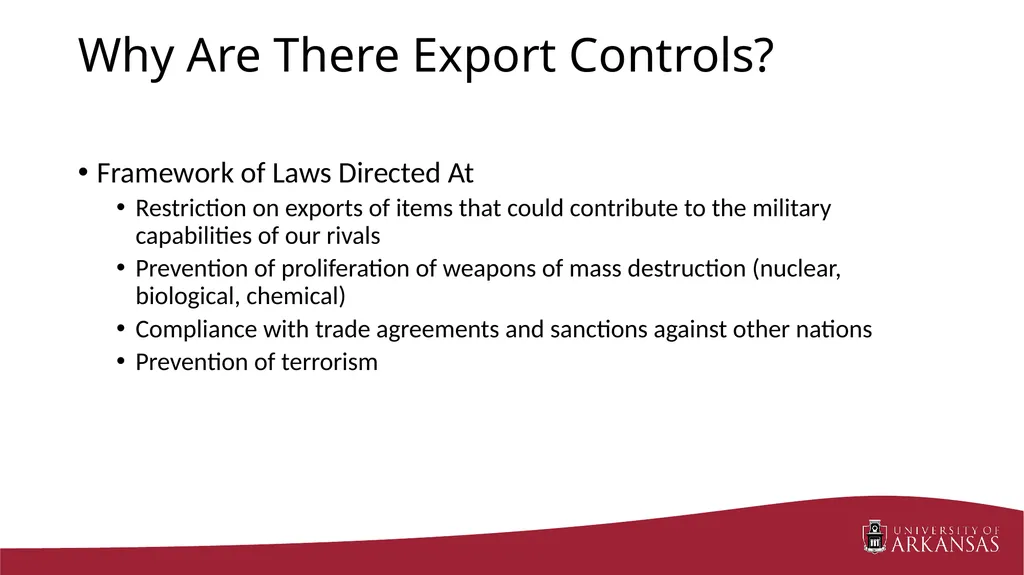 Export Control Considerations March 9, 2016 RAP - slide 3 of 28
