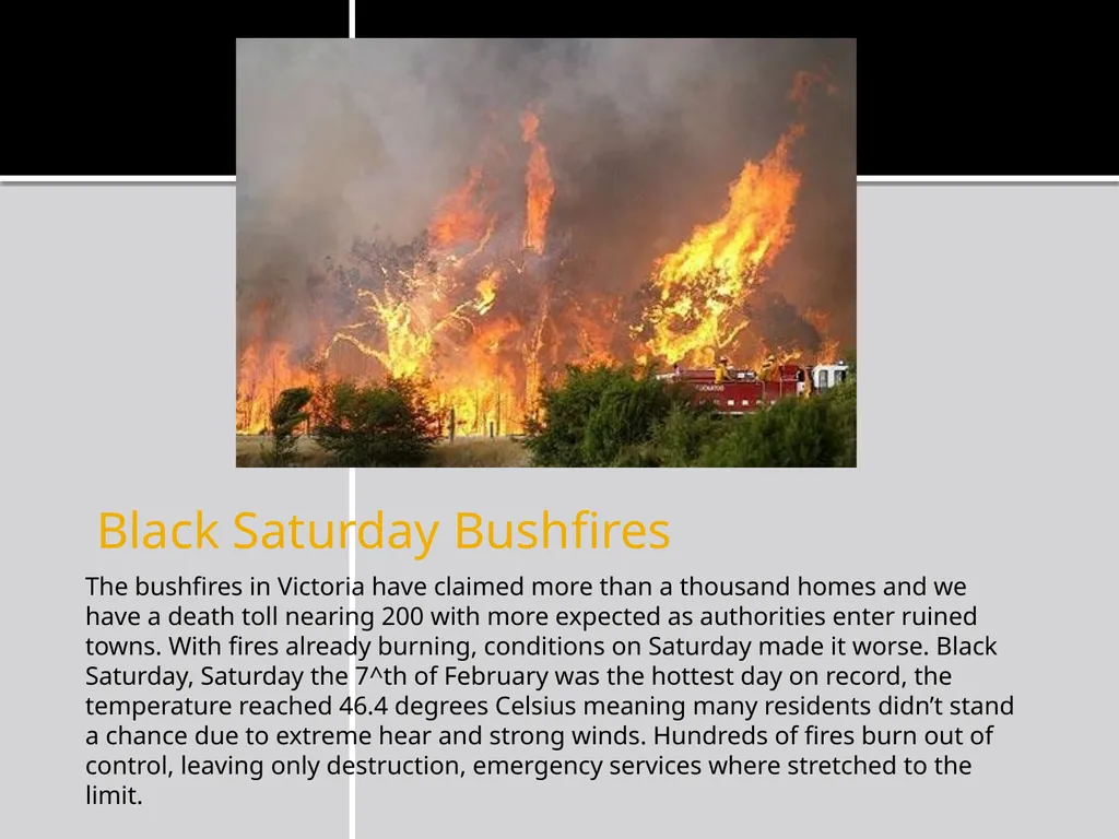 Man – made disasters Some environmental disasters - slide 14 of 24