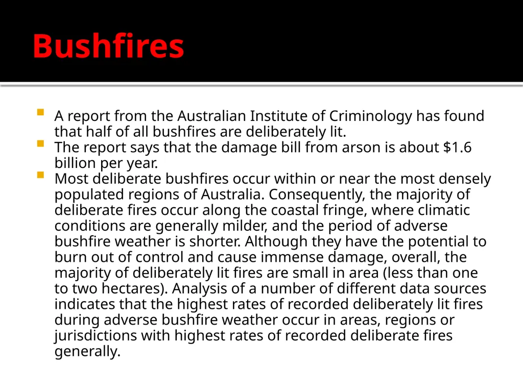 Man – made disasters Some environmental disasters - slide 13 of 24