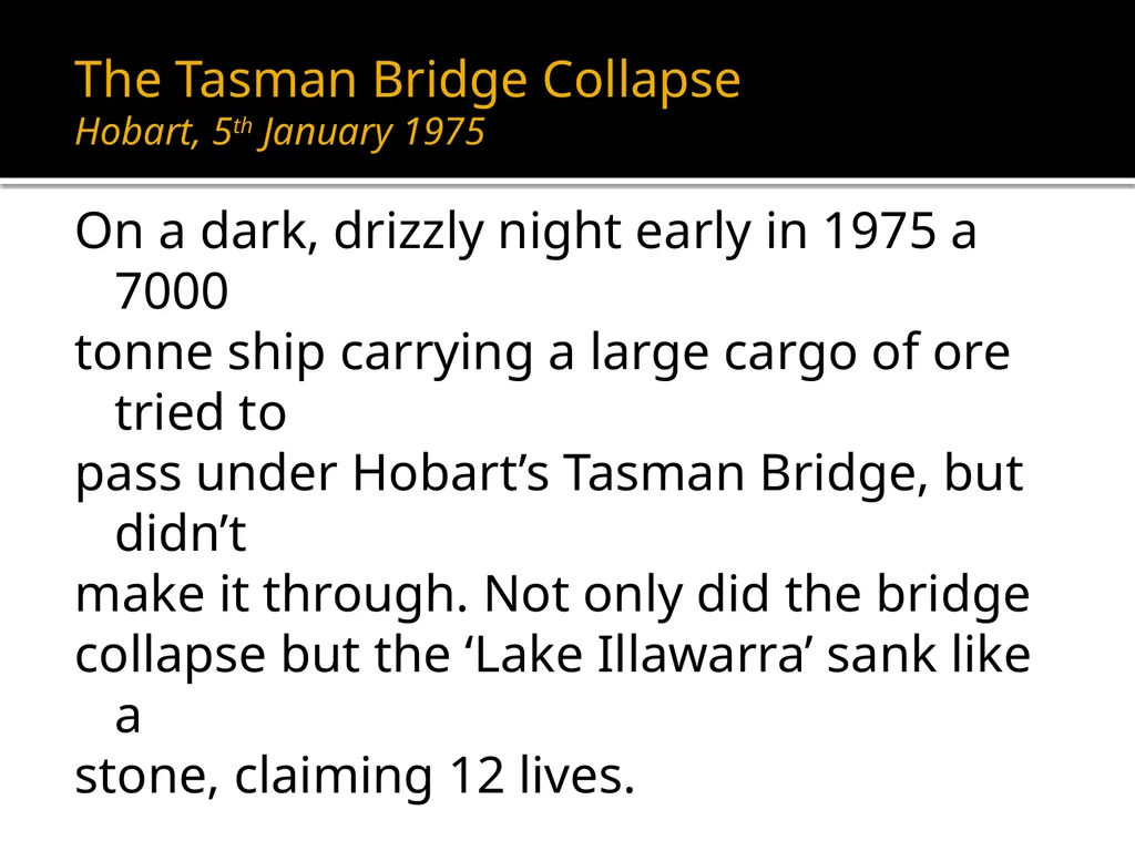 Man – made disasters Some environmental disasters - slide 5 of 24
