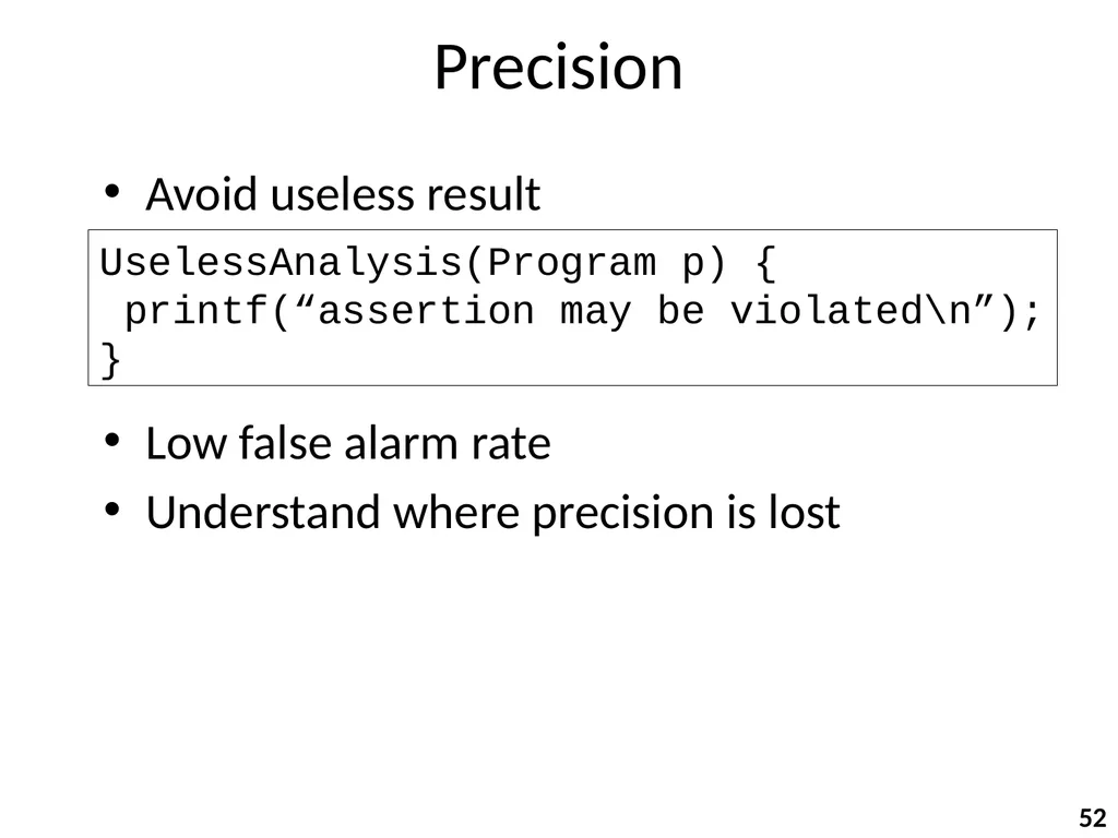 Program Analysis and Verification 0368-4479 Noam - slide 52 of 82