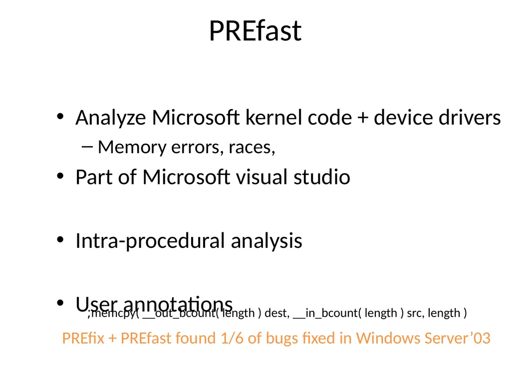 Program Analysis and Verification 0368-4479 Noam - slide 78 of 82