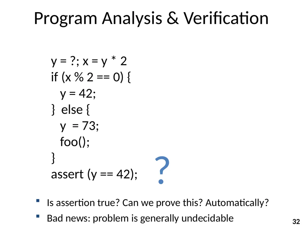 Program Analysis and Verification 0368-4479 Noam - slide 32 of 82