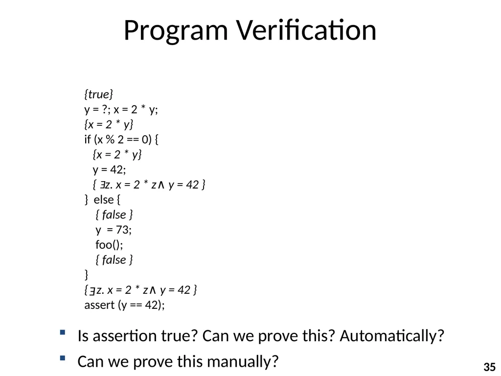 Program Analysis and Verification 0368-4479 Noam - slide 35 of 82