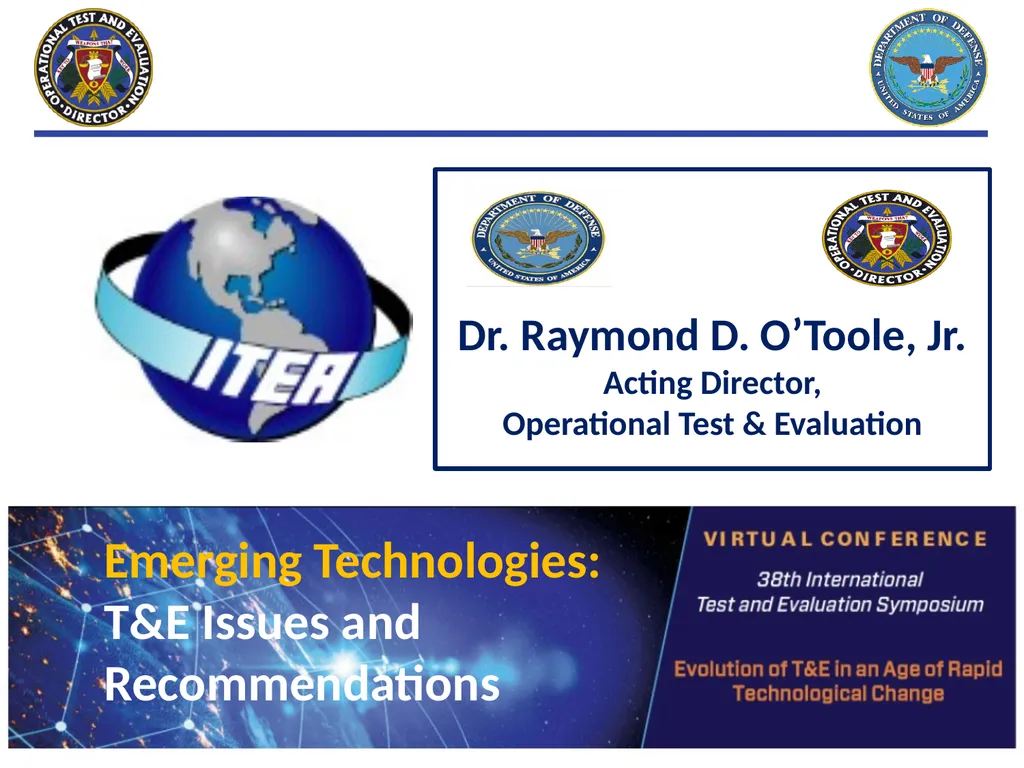 Emerging Technologies: T&E Issues and