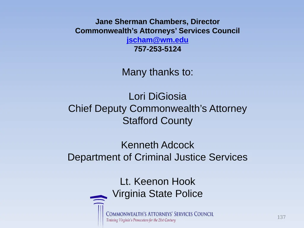 Virginia Legislative Update 2019 for Law - slide 137 of 137