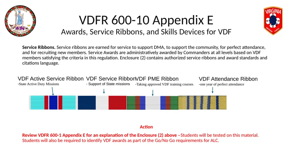 VIRGINIA DEFENSE FORCE Administration, Personnel - slide 54 of 116