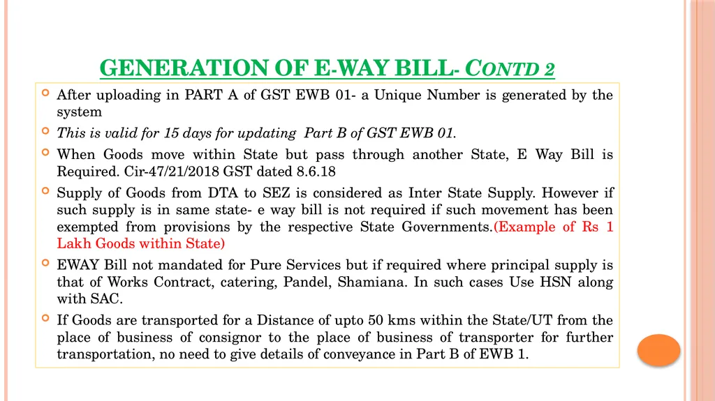 GST – KEY topics GST SEMINAR EIRC 3RD APRIL 2024 - slide 21 of 39