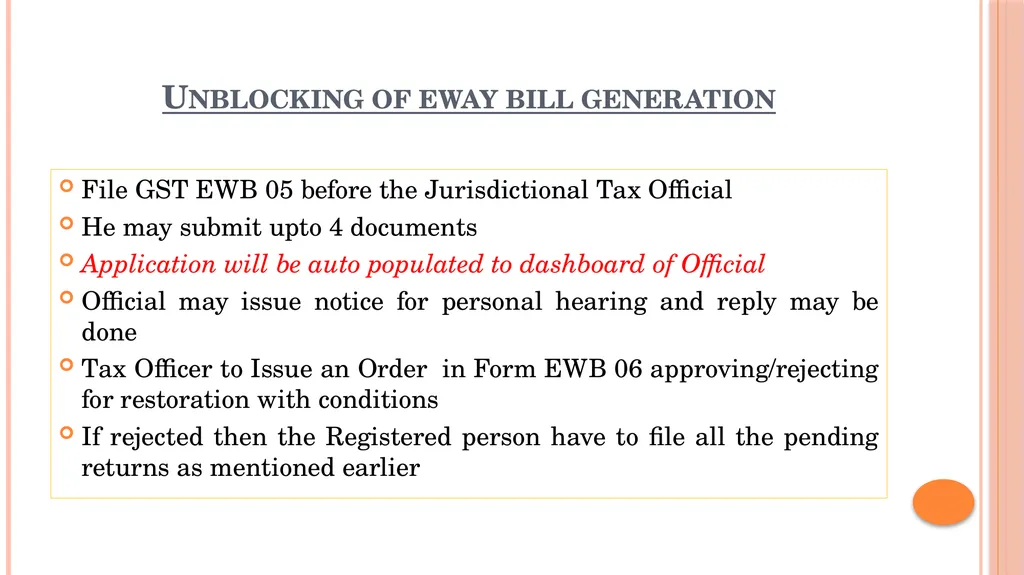 GST – KEY topics GST SEMINAR EIRC 3RD APRIL 2024 - slide 36 of 39