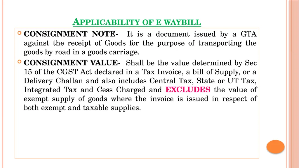 GST – KEY topics GST SEMINAR EIRC 3RD APRIL 2024 - slide 5 of 39