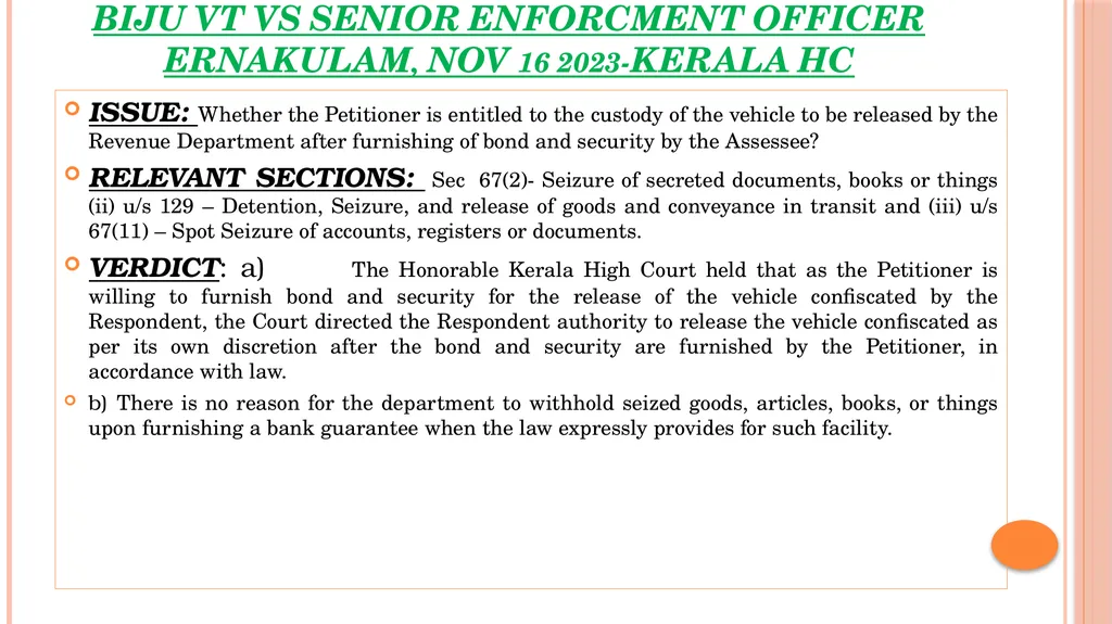 GST – KEY topics GST SEMINAR EIRC 3RD APRIL 2024 - slide 33 of 39