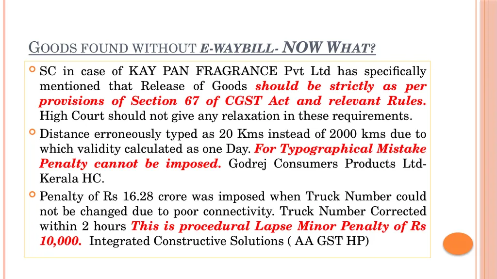 GST – KEY topics GST SEMINAR EIRC 3RD APRIL 2024 - slide 31 of 39