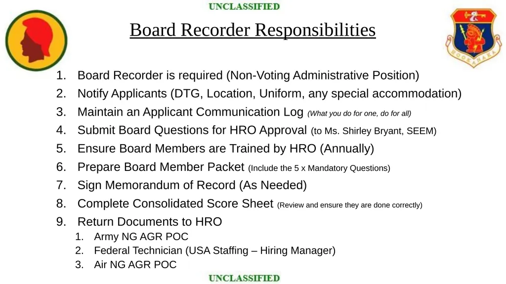SELECTION BOARD TRAINING HAWAII NATIONAL GUARD - slide 26 of 48